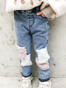 Children's jeans thick warm 2019 winter new kids girls Korean casual pants hit the color stitching plush Trousers
Children's jeans thick warm 2019 winter new kids girls Korean casual pants hit the color stitching plush Trousers