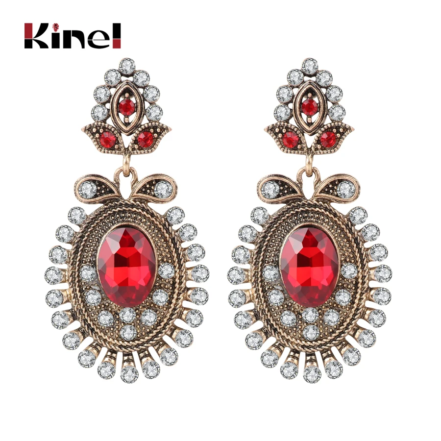 Kinel Party Gifts Red Drop Earrings For Women Fashion Antique Gold Color White Crystal Flower Vintage Jewelry 2018 New
Kinel Party Gifts Red Drop Earrings For Women Fashion Antique Gold Color White Crystal Flower Vintage Jewelry 2018 New