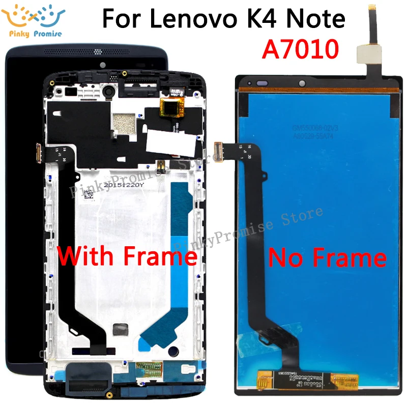 ЖК дисплей для Lenovo A7010 с рамкой дигитайзером и сенсорной панелью в сборе запасные