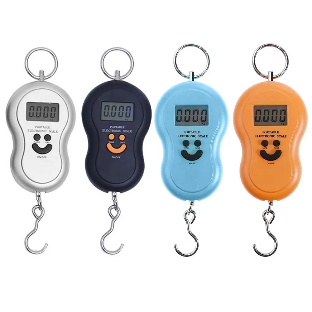 50Kg/10g Smile Face Mini Digital Scale for Fishing Luggage Travel Weighting Steelyard Hanging Electronic Hook Scale Kitchen Tool
50Kg/10g Smile Face Mini Digital Scale for Fishing Luggage Travel Weighting Steelyard Hanging Electronic Hook Scale Kitchen Tool