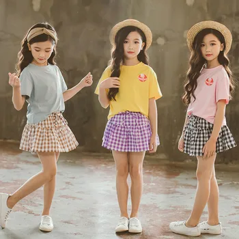 Children's Summer Suit 2020 Girls Suit Kids T-shirt and Plaid Skirts Lattice Two Piece Baby Children Set Toddler Suit,#2806
Children's Summer Suit 2020 Girls Suit Kids T-shirt and Plaid Skirts Lattice Two Piece Baby Children Set Toddler Suit,#2806