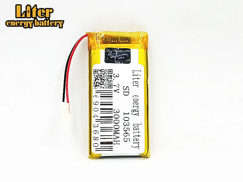 1/2/4Pcs 103565 3.7 V lithium polymer battery 3000 mah DIY mobile power charging treasure battery For DVD GPS Camera E-book
1/2/4Pcs 103565 3.7 V lithium polymer battery 3000 mah DIY mobile power charging treasure battery For DVD GPS Camera E-book