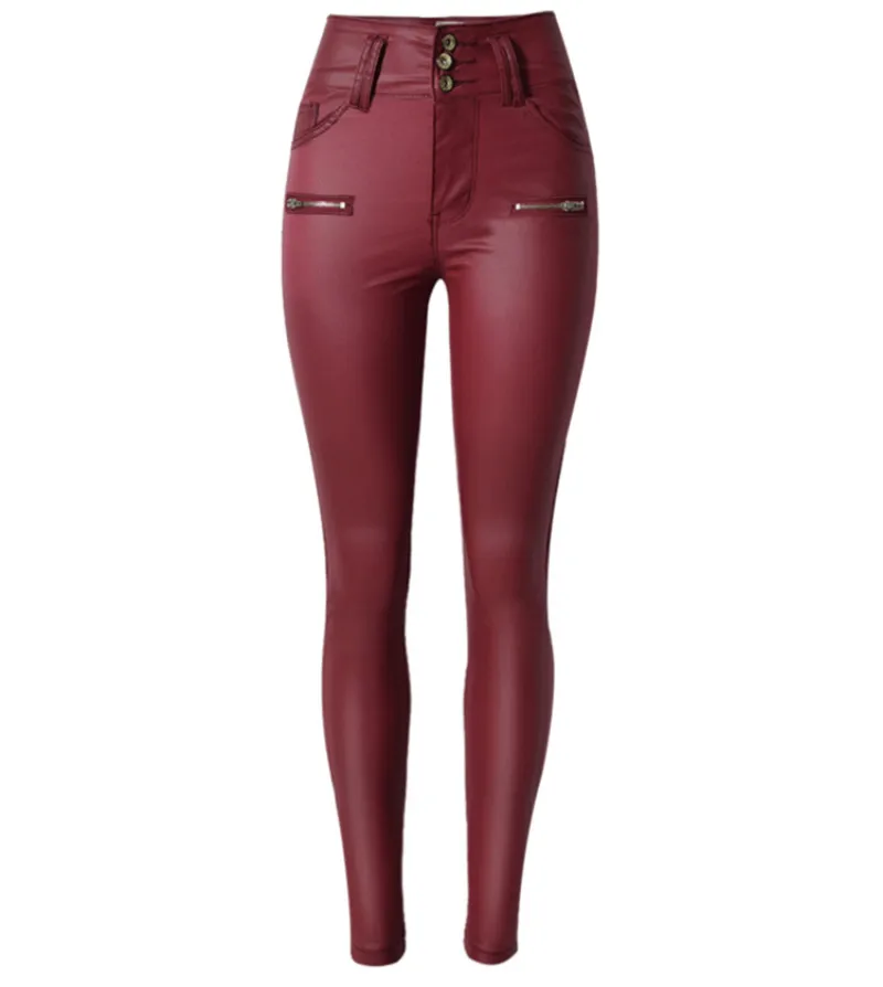Wine Red High Waist PU Pencil Pants Women Europe America Push Up Leather Pants Mujer Fashion Zippers Plus Size Pantalon Femme
Wine Red High Waist PU Pencil Pants Women Europe America Push Up Leather Pants Mujer Fashion Zippers Plus Size Pantalon Femme