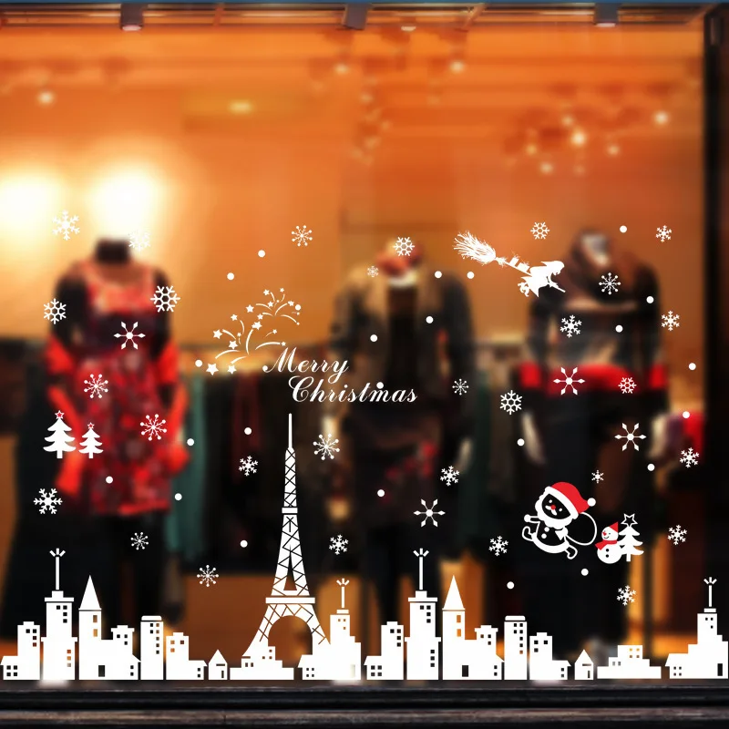 Hot 2016 Christmas snow tower christmas new year wall glass window decoration wall stickers free shipping
Hot 2016 Christmas snow tower christmas new year wall glass window decoration wall stickers free shipping