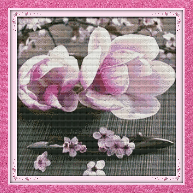 Love of magnolias Cross Stitch Kits 11CT Printed 14CT Set DIY Chinese Cotton Cross-stitch Counted Embroidery Needlework
Love of magnolias Cross Stitch Kits 11CT Printed 14CT Set DIY Chinese Cotton Cross-stitch Counted Embroidery Needlework