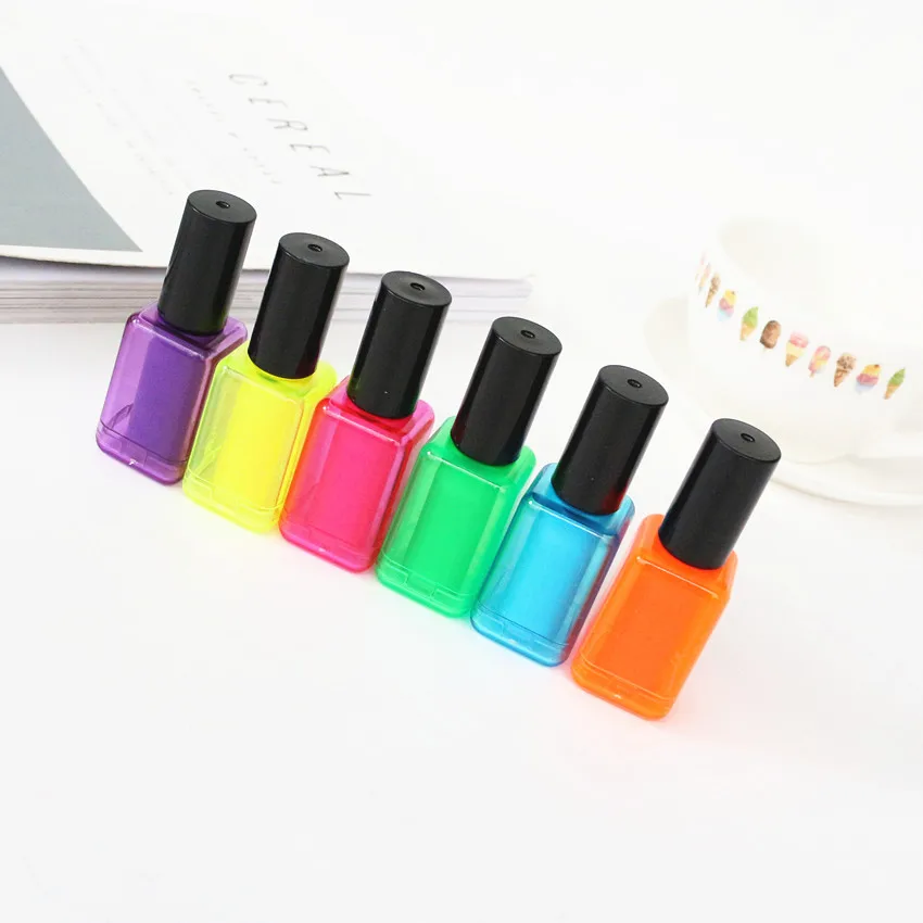 

Coloffice Creative new nail polish styling highligjter candy color art marker pen paints material office school supplies canetas