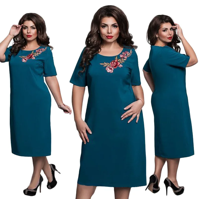 Plus Size Dress Red Elegant Embroidery Dresses 6XL Elegant Women Spring Summer Party Dress Plus Size Midi Straight Vestidos
Plus Size Dress Red Elegant Embroidery Dresses 6XL Elegant Women Spring Summer Party Dress Plus Size Midi Straight Vestidos