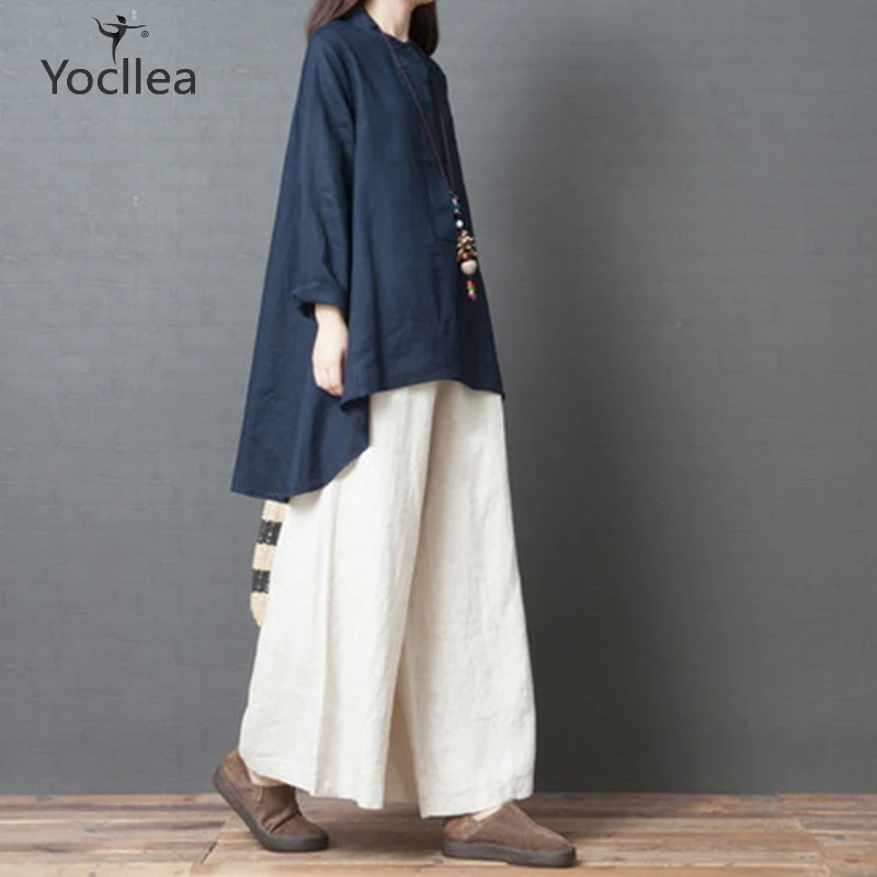 Plus size Women's sets Two pieces set Midi Shirt Tops + Loose Casual Wide Leg Pants women Long sleeve cotton Linen suits
Plus size Women's sets Two pieces set Midi Shirt Tops + Loose Casual Wide Leg Pants women Long sleeve cotton Linen suits