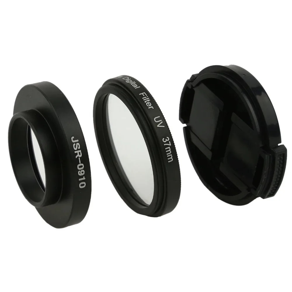 Accessories Kit 37mm Filter Adapter + Glass UV Lens Protective Cap for Gopro Hero 3 3+ camera accessories | Электроника