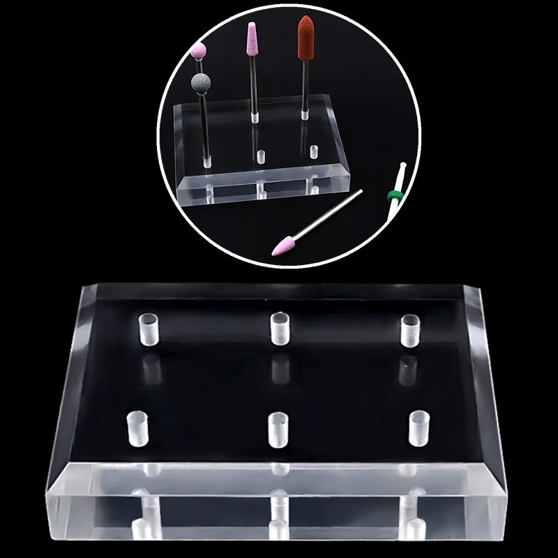 6 Holes Transparent Acrylic Nail Art Drill Bits Holder Exhibition Stand Display Organizer Machine Tips Accessories Manicure Tool
6 Holes Transparent Acrylic Nail Art Drill Bits Holder Exhibition Stand Display Organizer Machine Tips Accessories Manicure Tool