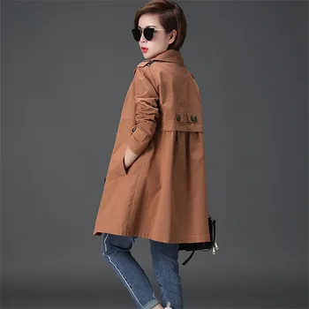 Large size Women Windbreaker Spring New Mediun long Double-breasted Female Outerwear Autumn Solid color Slim Trench Coat DT31
Large size Women Windbreaker Spring New Mediun long Double-breasted Female Outerwear Autumn Solid color Slim Trench Coat DT31