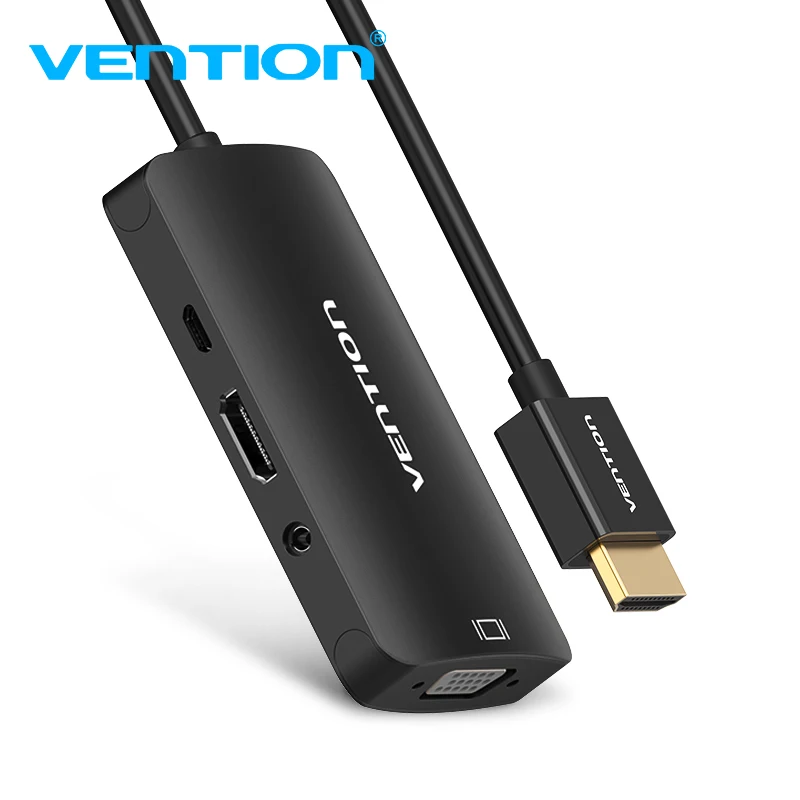 Адаптер Vention 1080P HDMI в VGA цифро-аналоговый с Видео Аудио кабель конвертера для XBOX PS3