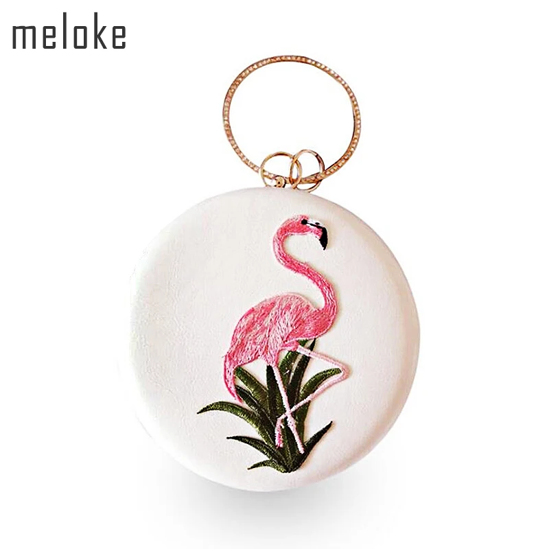 2023 New Style Flamingo Embroidery Evening Clutch Bags Round Shaped Evening Bags With Chain Wedding Bag Drop Shipping
2023 New Style Flamingo Embroidery Evening Clutch Bags Round Shaped Evening Bags With Chain Wedding Bag Drop Shipping