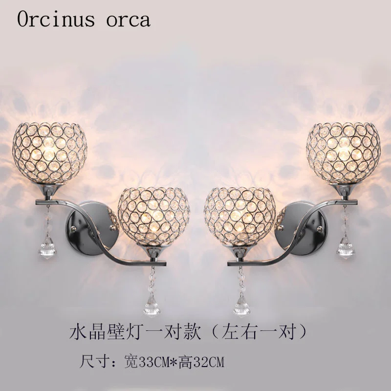 Modern minimalist double headed crystal wall lamp living room hallway bedroom bedside lamp creative LED gold wall lamp
Modern minimalist double headed crystal wall lamp living room hallway bedroom bedside lamp creative LED gold wall lamp