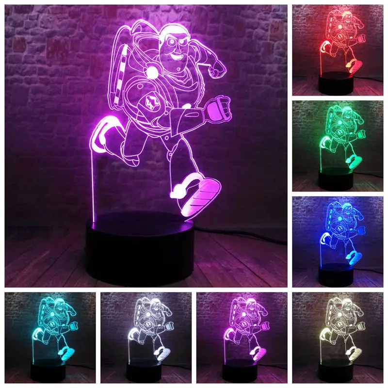 Toy Story 4 Buzz Lightyear Anime Figure 3D Illusion LED Lamp 7 Colors Changing Nightlight Cartoon Model Light-up Toys for Boys
Toy Story 4 Buzz Lightyear Anime Figure 3D Illusion LED Lamp 7 Colors Changing Nightlight Cartoon Model Light-up Toys for Boys