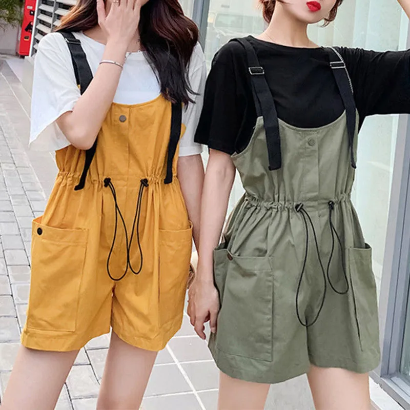 Women 2 Pieces Sets Short Sleeve T Shirts Shorts Cargo Overalls Playsuits Pockets Solid Suits 2019 Summer Elastic Waist Clothing
Women 2 Pieces Sets Short Sleeve T Shirts Shorts Cargo Overalls Playsuits Pockets Solid Suits 2019 Summer Elastic Waist Clothing