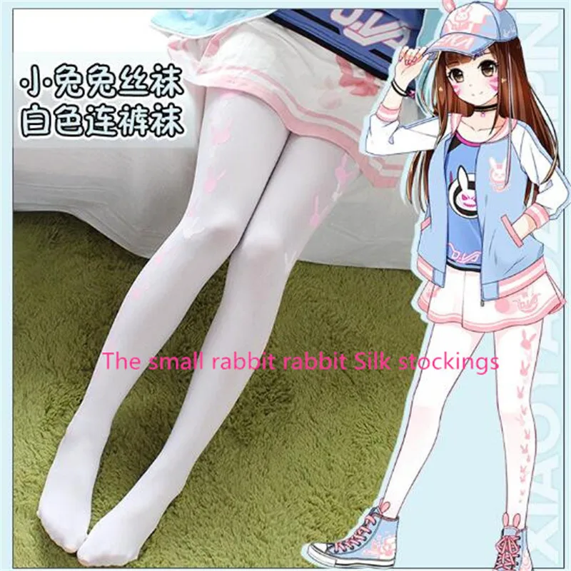 Overwatch DVA Cosplay stockings cartoon cartoon cute white footstep pantyhose Small Rabbit pattern
Overwatch DVA Cosplay stockings cartoon cartoon cute white footstep pantyhose Small Rabbit pattern