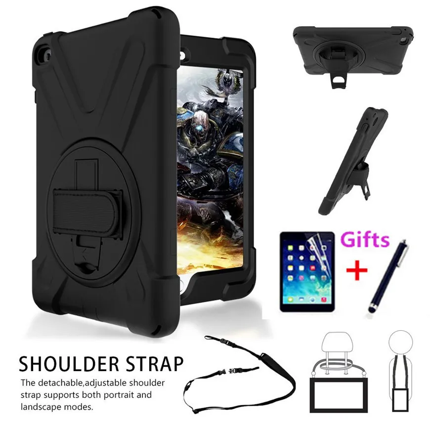 For ipad mini 5 7.9 inch 2019 Case, 360 Degree Kickstand Heavy Duty Armor Cover w/ HandStrap Shoulder Belt for ipad mini 4+gift
For ipad mini 5 7.9 inch 2019 Case, 360 Degree Kickstand Heavy Duty Armor Cover w/ HandStrap Shoulder Belt for ipad mini 4+gift