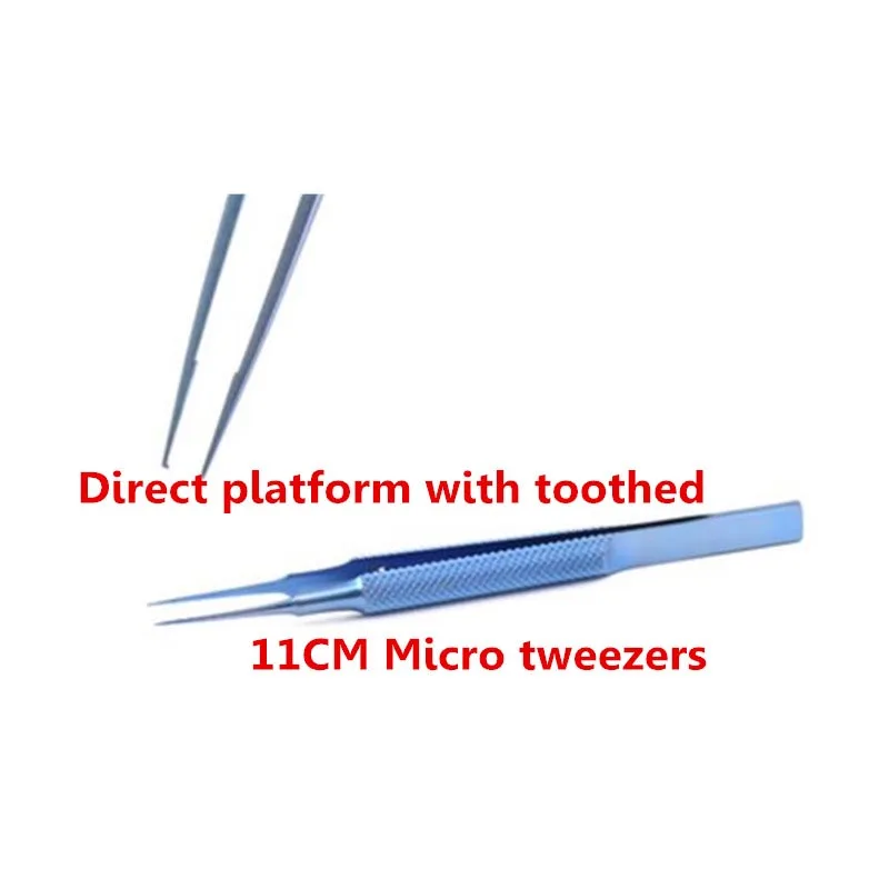 Direct platform with toothed tweezers Titanium microsurgical ophthalmology instruments 11cm microscopic tweezers forceps
Direct platform with toothed tweezers Titanium microsurgical ophthalmology instruments 11cm microscopic tweezers forceps