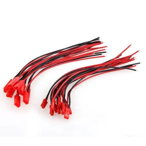 JST Connector Hot 10 Pairs 150mm Plug Cable Male+Female for RC Battery Black and Red
JST Connector Hot 10 Pairs 150mm Plug Cable Male+Female for RC Battery Black and Red