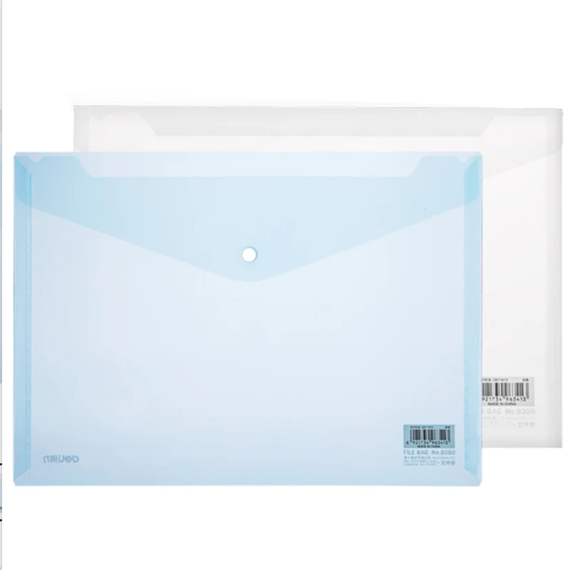 Deli 10-PACK A4 PP Document Bag transparent office school paper things storage (Blue or White sent Randomly)
Deli 10-PACK A4 PP Document Bag transparent office school paper things storage (Blue or White sent Randomly)