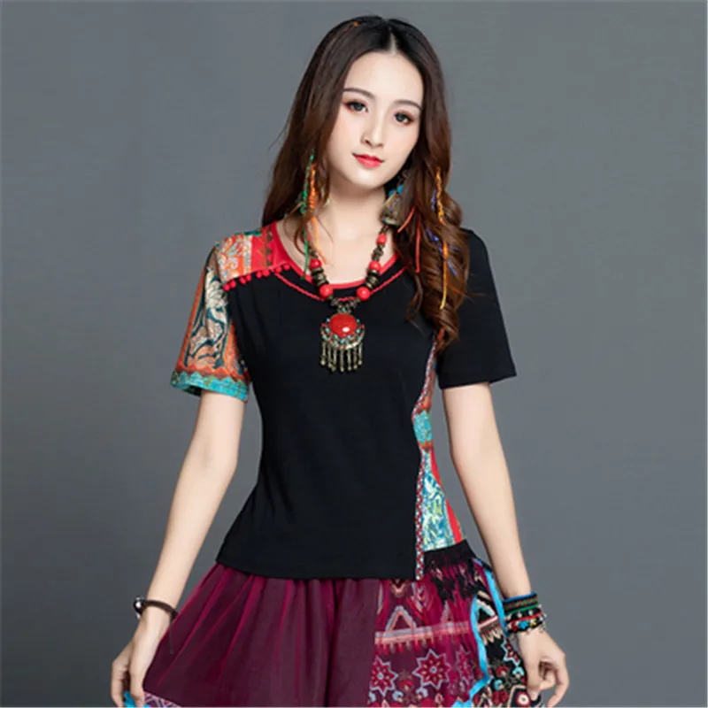 Elegant Ladies Clothes Plus Size New Vintage Embroidery T-Shirts Ethnic Summer Harajuku O-Neck Female Clothing Tees Tops Women
Elegant Ladies Clothes Plus Size New Vintage Embroidery T-Shirts Ethnic Summer Harajuku O-Neck Female Clothing Tees Tops Women