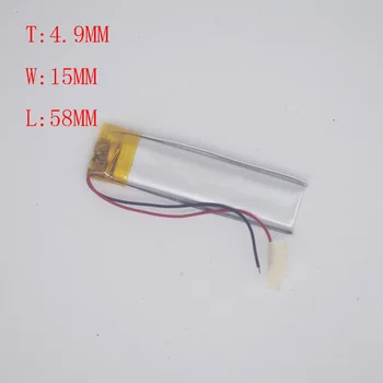 3.7V Polymer Lithium Battery 491558/501560 Small speaker Business Recorder Battery 550mAh
3.7V Polymer Lithium Battery 491558/501560 Small speaker Business Recorder Battery 550mAh