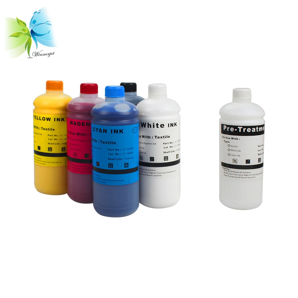 Winnerjet чернила DTG для Epson SureColor F2000 L1800 1390 текстильные чернила (2 Вт + BK C M Y) + 1 литровая жидкость предварительной обработки
Winnerjet чернила DTG для Epson SureColor F2000 L1800 1390 текстильные чернила (2 Вт + BK C M Y) + 1 литровая жидкость предварительной обработки