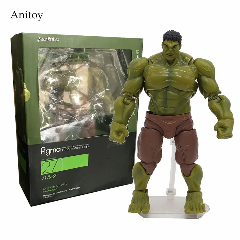 The Avengers Hulk Figma 271# 1/7 scale painted PVC Action Figure Collectible Model Toy 17cm KT1774 
The Avengers Hulk Figma 271# 1/7 scale painted PVC Action Figure Collectible Model Toy 17cm KT1774