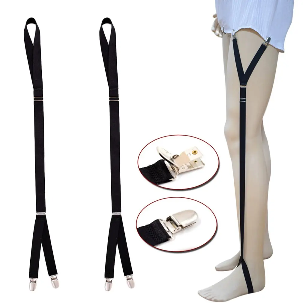 1pcMen Shirt Stays Holder Military Straight Stirrup Suspenders Elastic Unifor#*