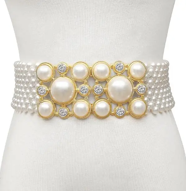 Women's runway fashion elastic diamonds pearl Cummerbunds female Dress Corsets Waistband Belts decoration wide belt R1469
Women's runway fashion elastic diamonds pearl Cummerbunds female Dress Corsets Waistband Belts decoration wide belt R1469