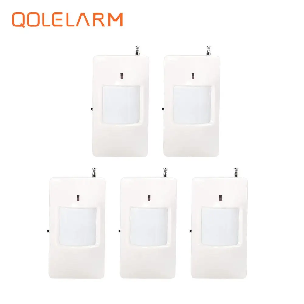 QOLELARM 5pcs 433 MHz Wireless Infrared detector PIR Motion Sensor for home security alarm system
QOLELARM 5pcs 433 MHz Wireless Infrared detector PIR Motion Sensor for home security alarm system