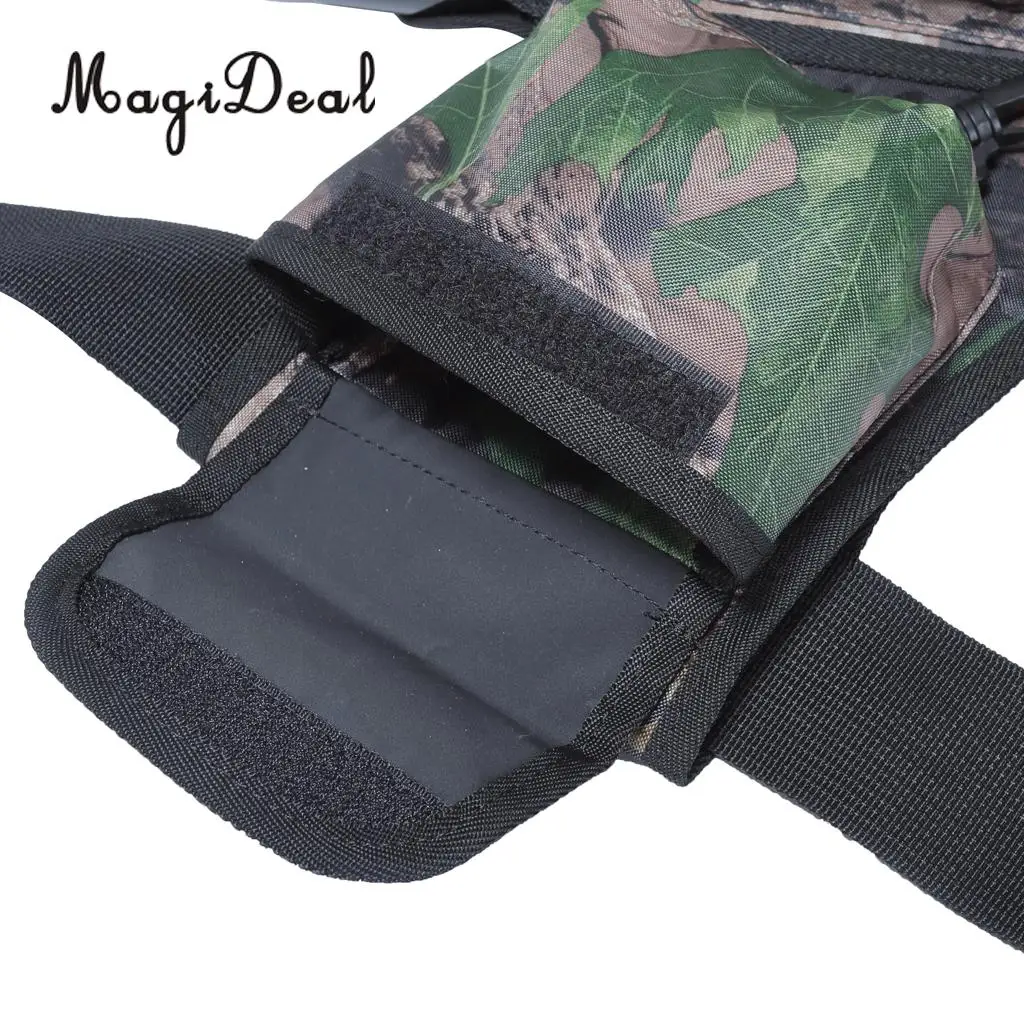 MagiDeal Archery 3 Tubes Arrow Quiver Holder Belt Waist Back Side Quiver Recurve Bow Hunting Camo