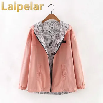 Laipelar 2018 Autumn Women Bomber Basic Jacket Pocket Zipper Hooded Two Side Wear Cartoon Print Outwear Loose Coat
Laipelar 2018 Autumn Women Bomber Basic Jacket Pocket Zipper Hooded Two Side Wear Cartoon Print Outwear Loose Coat