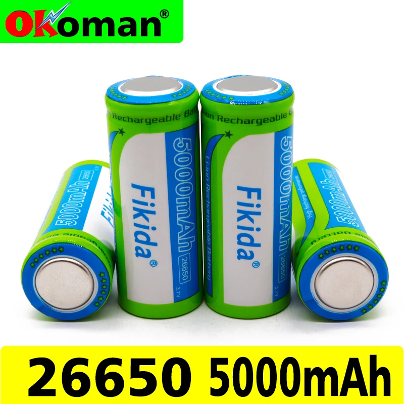 100% original 26650 Battery 5000 mAh li-ion 3.7V Rechargeable Battery for Flashlight Torch Li-ion Battery accumulator battery
100% original 26650 Battery 5000 mAh li-ion 3.7V Rechargeable Battery for Flashlight Torch Li-ion Battery accumulator battery