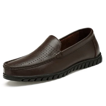 Men loafers shoes top layer leather Mature male office Breathable Outdoor career shoes driving mens flattie footware Brown 36-47
Men loafers shoes top layer leather Mature male office Breathable Outdoor career shoes driving mens flattie footware Brown 36-47