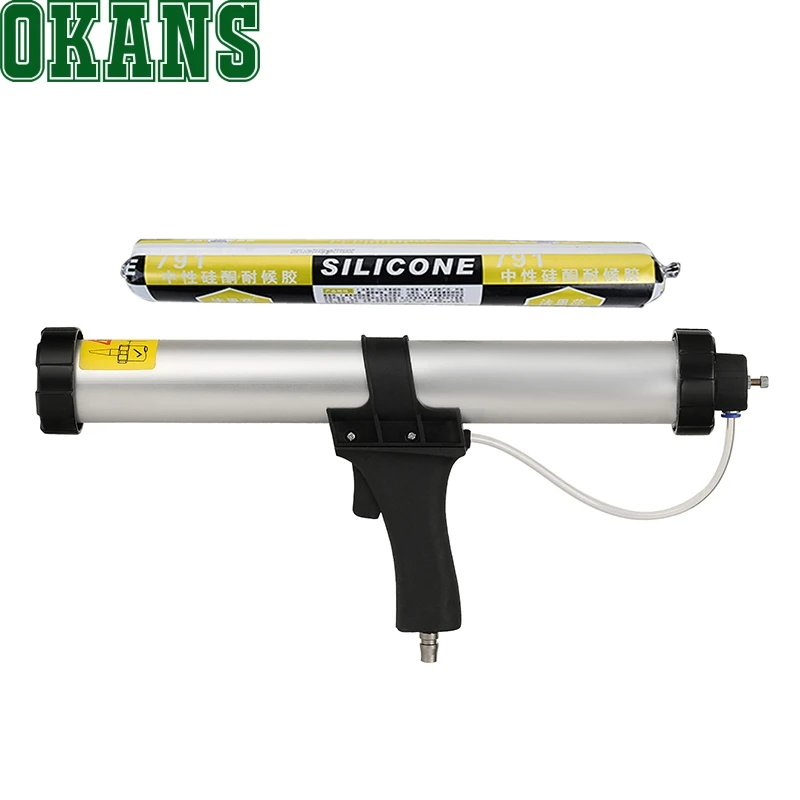 600ml Sausage Pneumatic Caulking Gun Glass Glue Gun Air Rubber Gun Caulk Applicator Tool
600ml Sausage Pneumatic Caulking Gun Glass Glue Gun Air Rubber Gun Caulk Applicator Tool