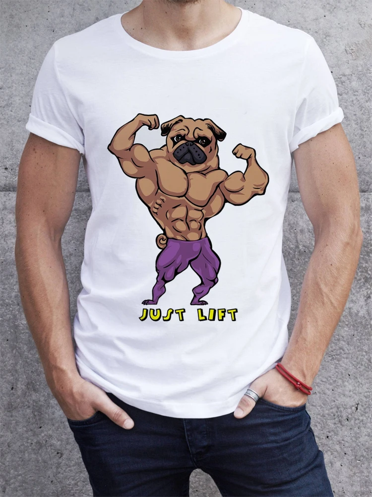 2019 Summer Just-lift Dog Design T Shirt Men's High Quality Muscle Pug Printed Tops Hipster Tees
2019 Summer Just-lift Dog Design T Shirt Men's High Quality Muscle Pug Printed Tops Hipster Tees