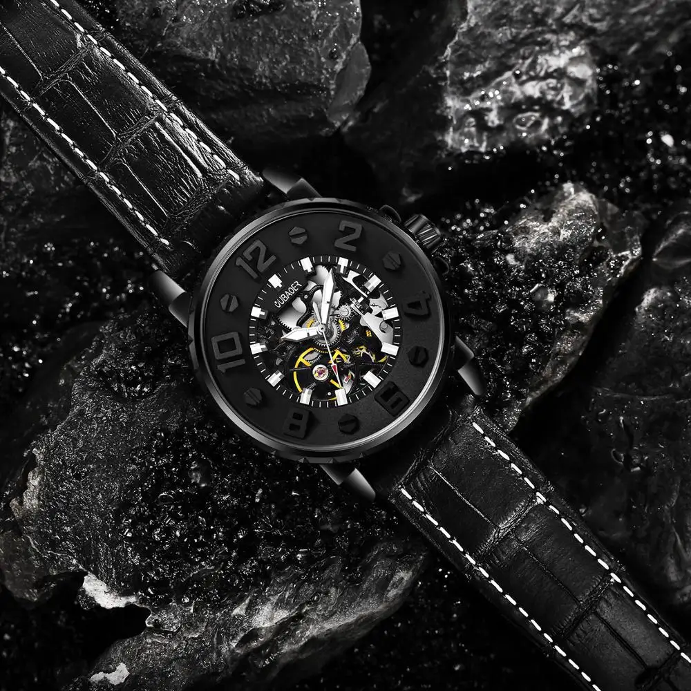 2019 OUBAOER Luxury Brand Horloge Men's Automatic Watch Waterproof Clock Mechanical Tourbillon Chronograph Leather Strap Watch
2019 OUBAOER Luxury Brand Horloge Men's Automatic Watch Waterproof Clock Mechanical Tourbillon Chronograph Leather Strap Watch