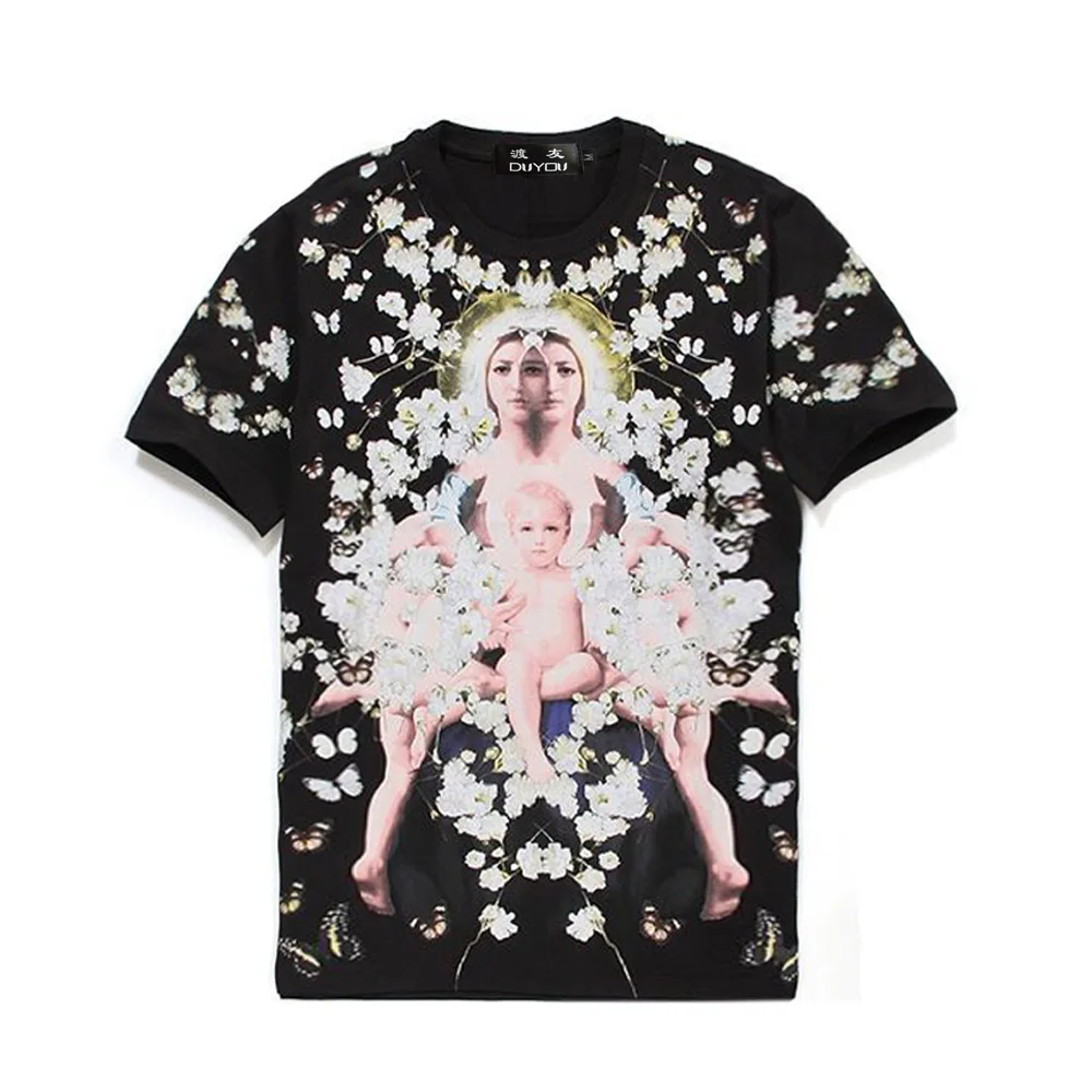 DUYOU Men Women Virgin Mary Printed Short Sleeve T Shirts Summer Casual Cotton Hip Hopo Tops Tees Fashion Streetwear Tshirts 658
DUYOU Men Women Virgin Mary Printed Short Sleeve T Shirts Summer Casual Cotton Hip Hopo Tops Tees Fashion Streetwear Tshirts 658