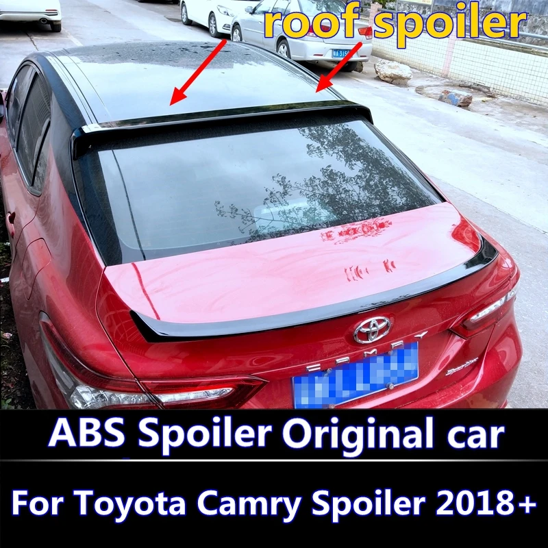 

For Toyota Camry Spoiler 2018 2019 High Quality ABS Material Car Rear Wing Primer Color Rear Spoiler For new Camry roof Spoiler