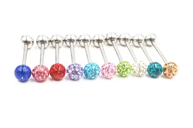 LOT50pcs ювелирный пирсинг для тела ювелирные изделия-Кристальные драгоценные камни