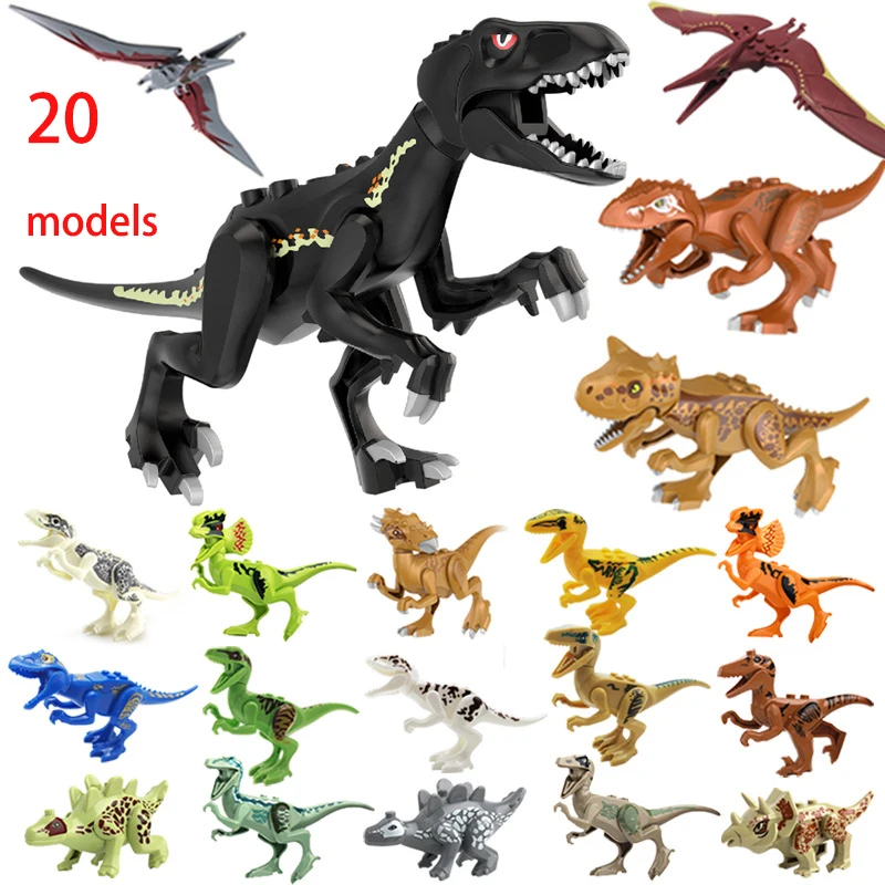 High quality 20 models 13 * 8CM Jurassic dinosaur building blocks Raptor small particles assembled dinosaur children's toys
High quality 20 models 13 * 8CM Jurassic dinosaur building blocks Raptor small particles assembled dinosaur children's toys