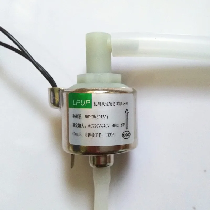 Steam Mop electromagnetic pump Model 30DSB (SP12A) Voltage AC220V-240V-50Hz Power 16W
Steam Mop electromagnetic pump Model 30DSB (SP12A) Voltage AC220V-240V-50Hz Power 16W