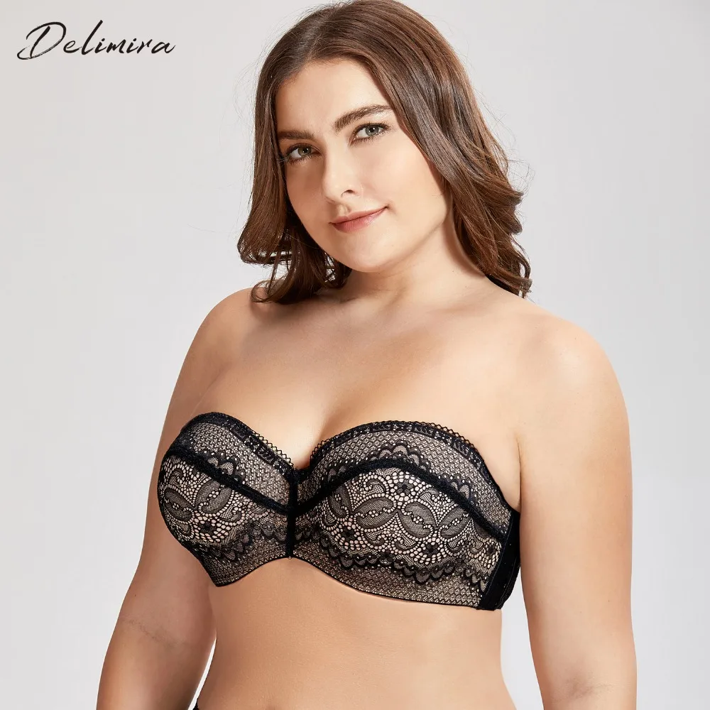 DELIMIRA Women's Slightly Padded Underwire Convertible Multiway Lace Strapless Bra
DELIMIRA Women's Slightly Padded Underwire Convertible Multiway Lace Strapless Bra