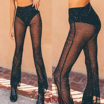 UK Women Crochet Beach Wide Leg Pants Lace See Through Swimwear Long Trousers 
UK Women Crochet Beach Wide Leg Pants Lace See Through Swimwear Long Trousers