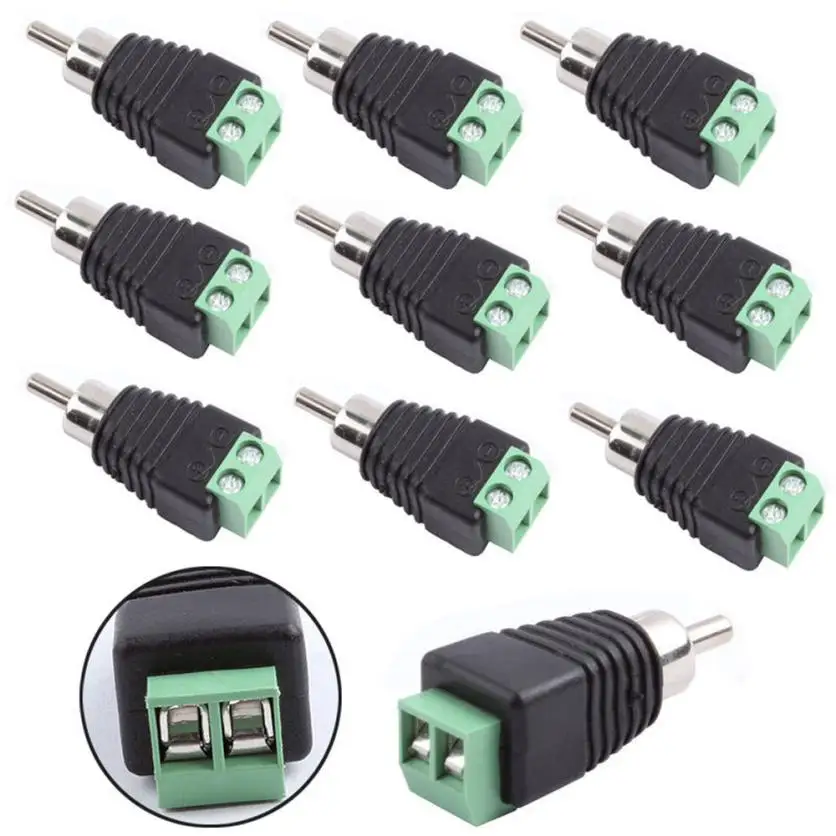 Ouhaobin 10x Phono Speaker Wire Cable to Audio Male RCA Adapter Connector Jack Plugs Audio Splitter Converter Adapters Cord Mar1
Ouhaobin 10x Phono Speaker Wire Cable to Audio Male RCA Adapter Connector Jack Plugs Audio Splitter Converter Adapters Cord Mar1