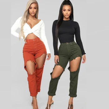ripped hole Jeans Women high Waist Skinny Pencil Blue Denim Pants hole washed Elastic Stretch casual Jeans fashion pants women
ripped hole Jeans Women high Waist Skinny Pencil Blue Denim Pants hole washed Elastic Stretch casual Jeans fashion pants women