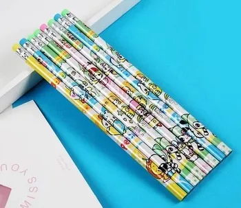 Stationery Child student school supplies cute cartoon pattern round pencils with eraser free shipping
Stationery Child student school supplies cute cartoon pattern round pencils with eraser free shipping