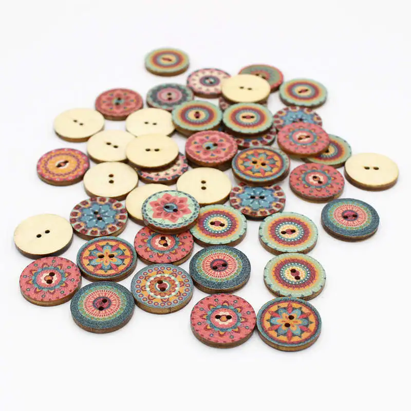 30 or 50pcs 20mm Round Shape Wood Buttons Printed vintage flower 2 Holes Sewing Scrapbooking Crafts botones decorativos
30 or 50pcs 20mm Round Shape Wood Buttons Printed vintage flower 2 Holes Sewing Scrapbooking Crafts botones decorativos